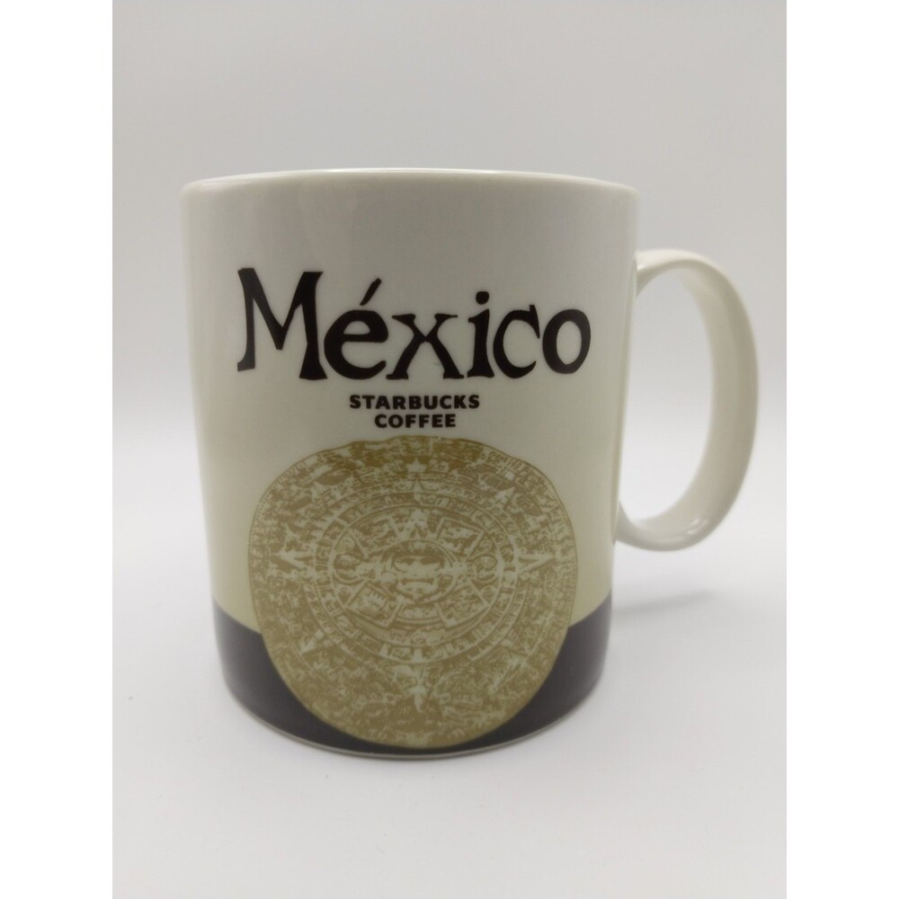 Starbucks Mexico Collector Series Mug 16oz 2014/16 Aztec Calendar Ceramic Cup